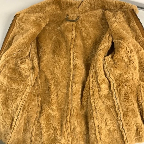 Winlit Faux Suede Western Jacket Women’s Small Brown Faux Fur Trim Vintage Style - Picture 8 of 13